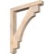 Ekena Millwork Merced Craftsman Smooth Bracket w/ Offset Brace, Douglas Fir, 5 1/2"W x 38"D x 44"H BKT0604X38X44MRC04SDF - alternate 1
